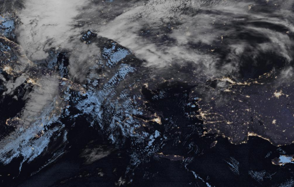 Τελευταία δορυφορική εικόνα νεφοκάλυψης