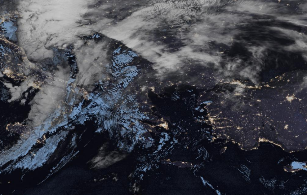 Τελευταία δορυφορική εικόνα νεφοκάλυψης