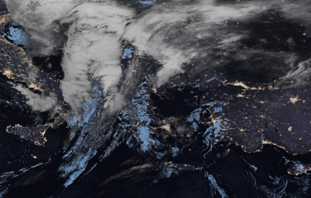 Τελευταία δορυφορική εικόνα νεφοκάλυψης