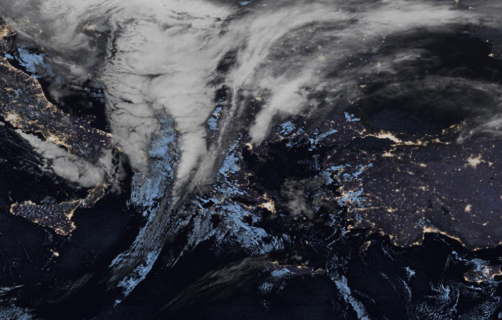 Τελευταία δορυφορική εικόνα νεφοκάλυψης