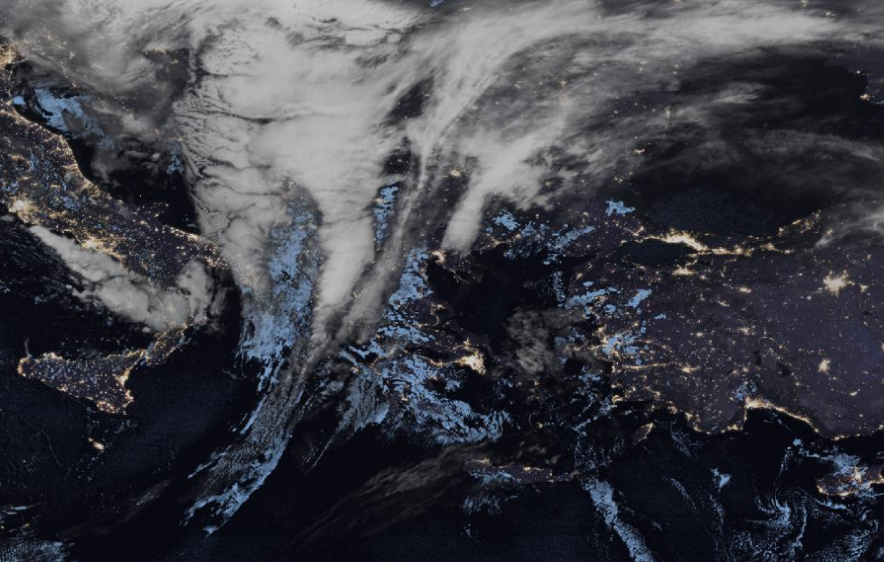 Τελευταία δορυφορική εικόνα νεφοκάλυψης