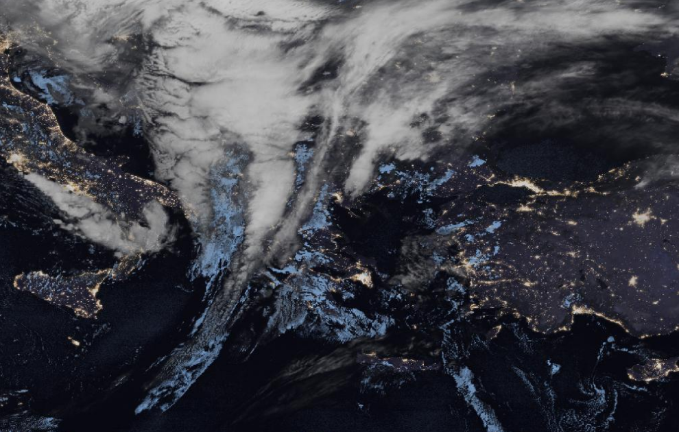 Τελευταία δορυφορική εικόνα νεφοκάλυψης