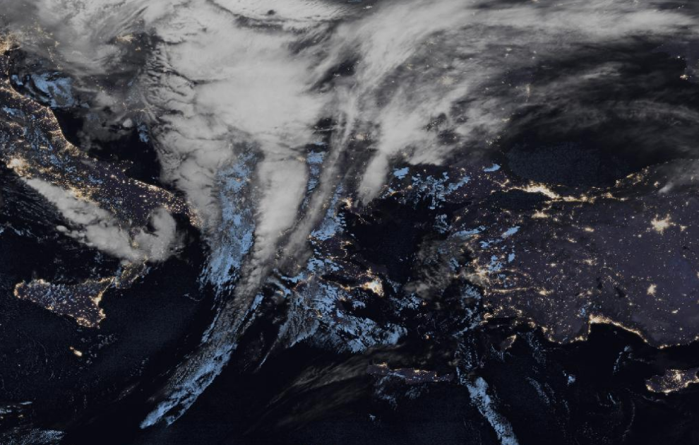 Τελευταία δορυφορική εικόνα νεφοκάλυψης