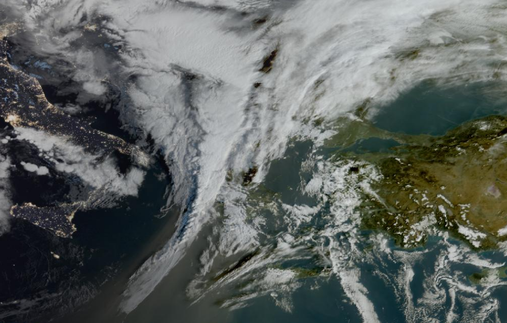 Τελευταία δορυφορική εικόνα νεφοκάλυψης