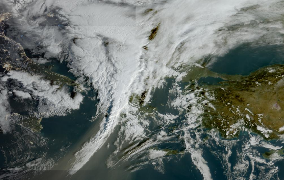 Τελευταία δορυφορική εικόνα νεφοκάλυψης