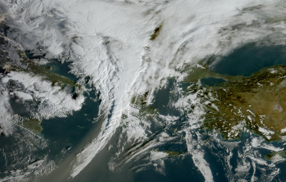 Τελευταία δορυφορική εικόνα νεφοκάλυψης