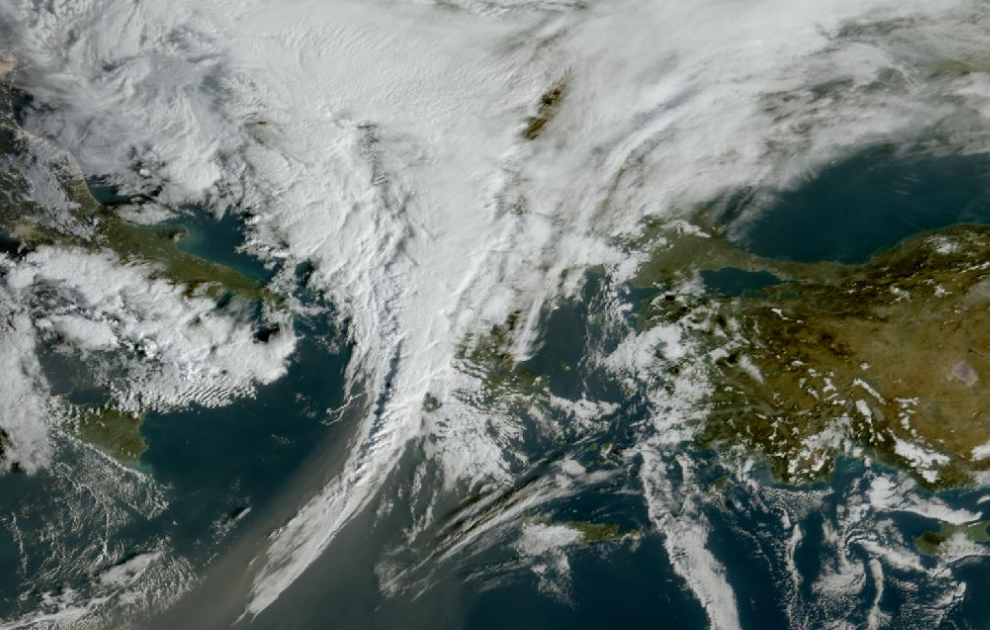 Τελευταία δορυφορική εικόνα νεφοκάλυψης