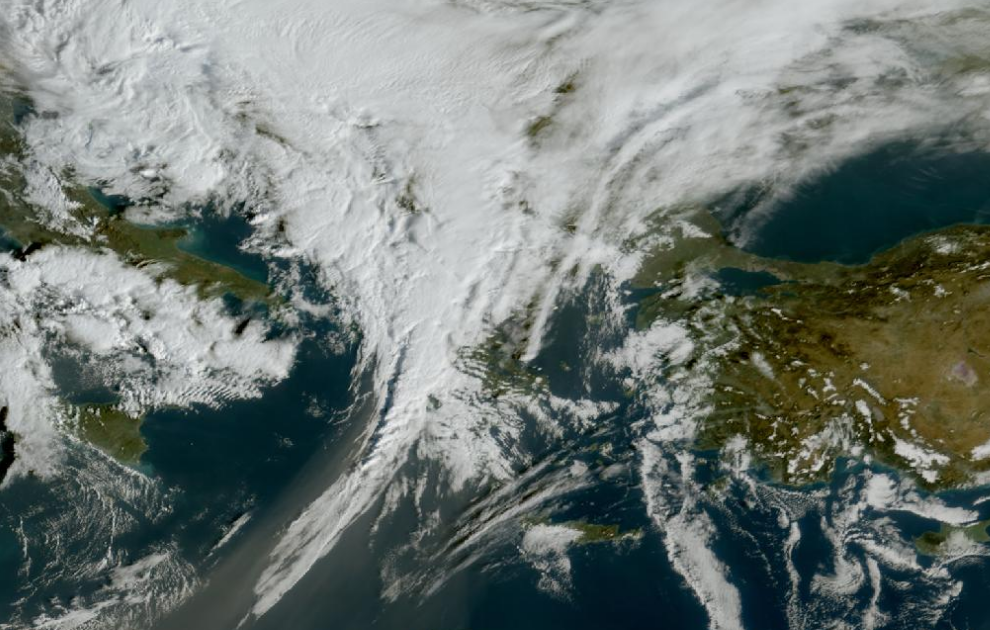 Τελευταία δορυφορική εικόνα νεφοκάλυψης