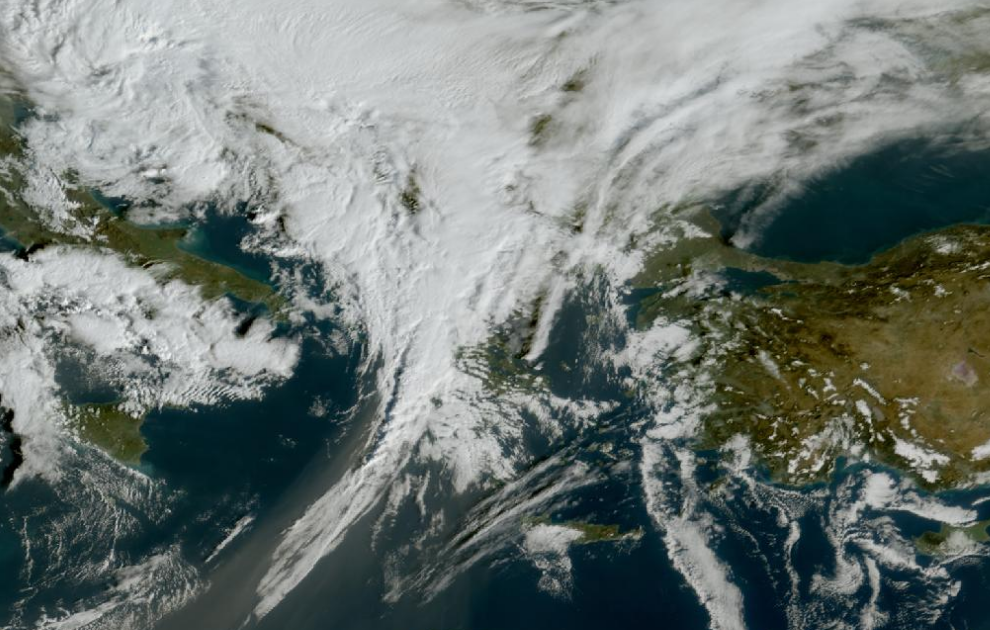 Τελευταία δορυφορική εικόνα νεφοκάλυψης