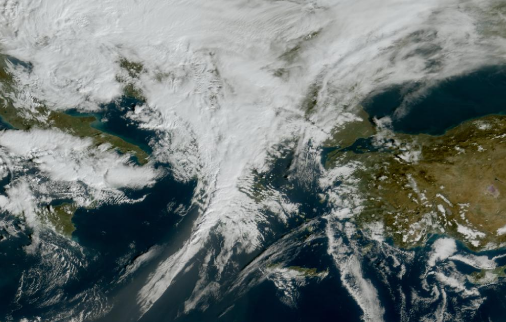 Τελευταία δορυφορική εικόνα νεφοκάλυψης