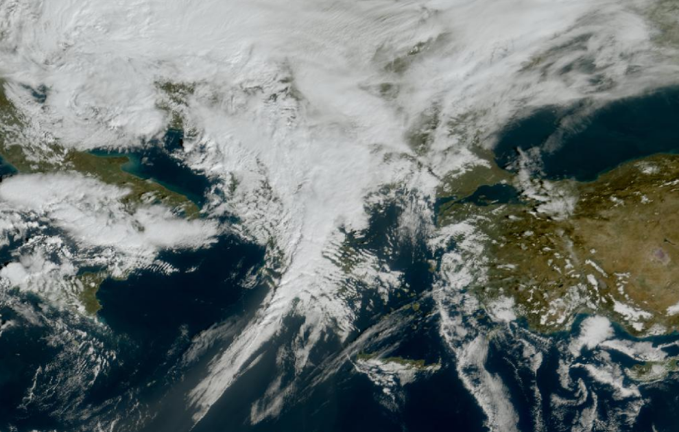 Τελευταία δορυφορική εικόνα νεφοκάλυψης