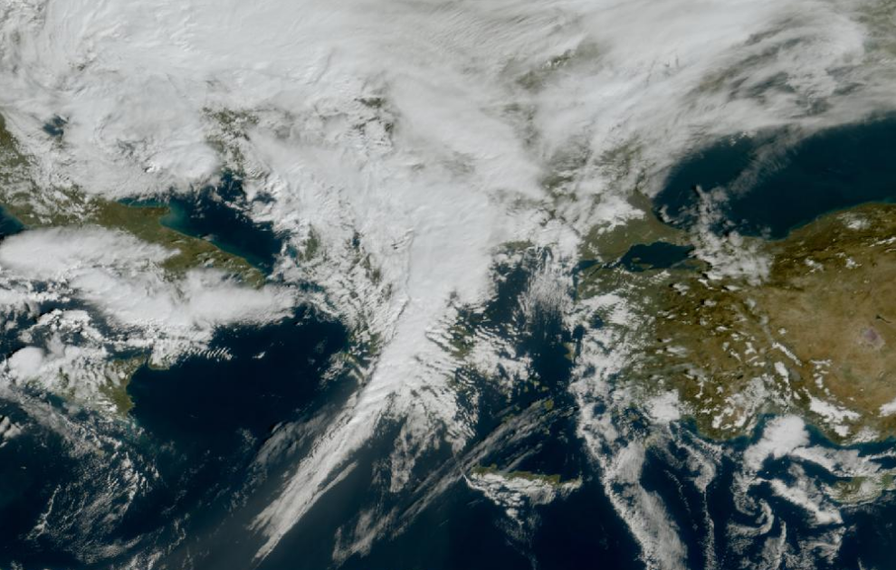 Τελευταία δορυφορική εικόνα νεφοκάλυψης