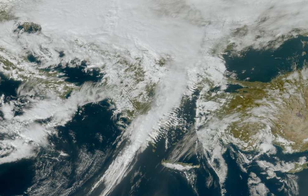 Τελευταία δορυφορική εικόνα νεφοκάλυψης