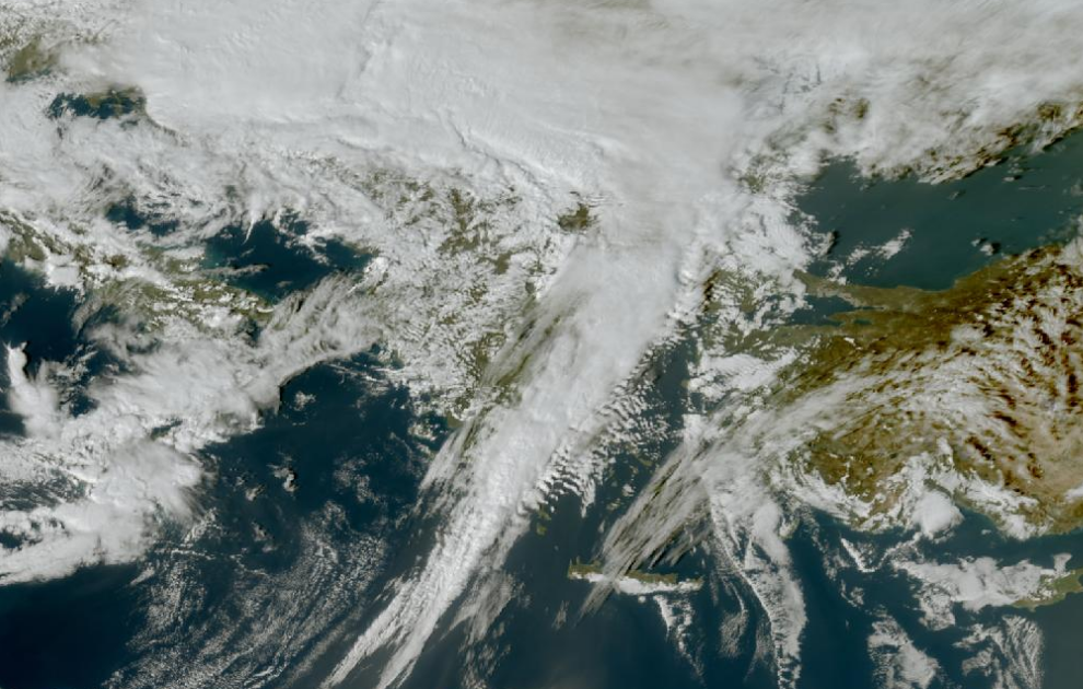 Τελευταία δορυφορική εικόνα νεφοκάλυψης