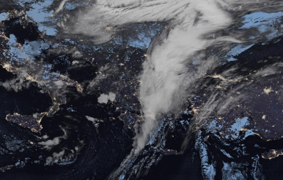 Τελευταία δορυφορική εικόνα νεφοκάλυψης