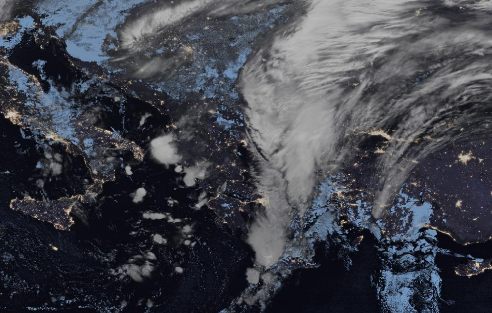 Τελευταία δορυφορική εικόνα νεφοκάλυψης