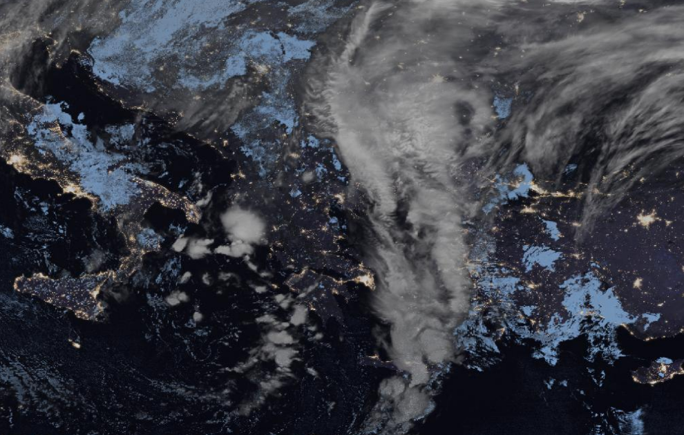 Τελευταία δορυφορική εικόνα νεφοκάλυψης