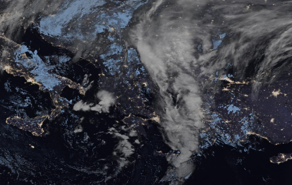 Τελευταία δορυφορική εικόνα νεφοκάλυψης