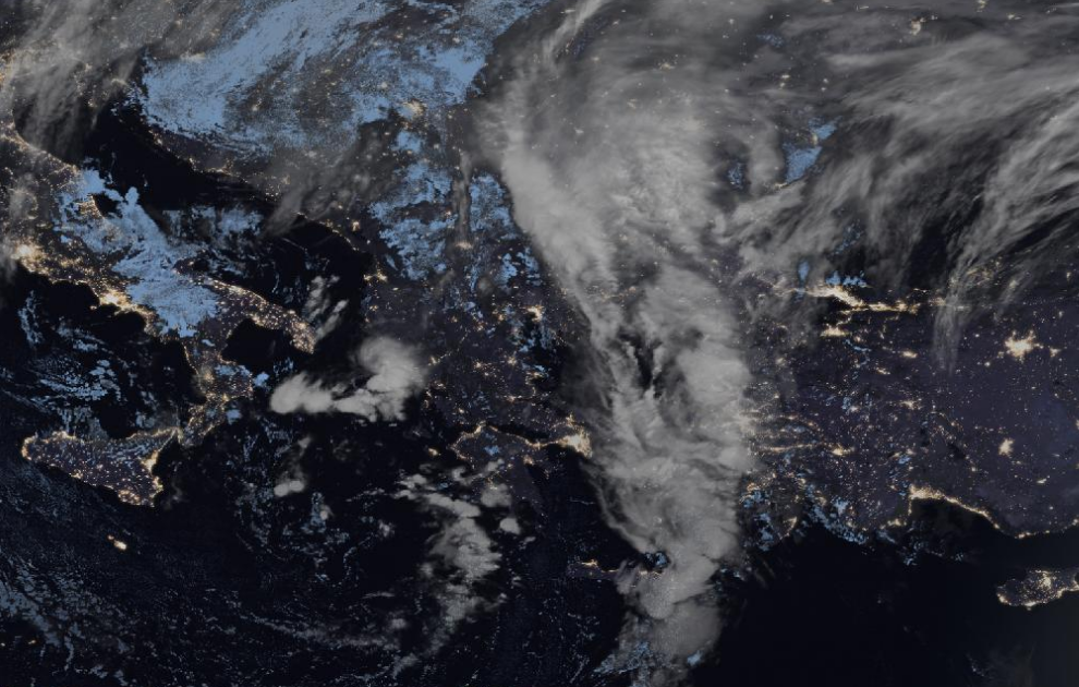 Τελευταία δορυφορική εικόνα νεφοκάλυψης