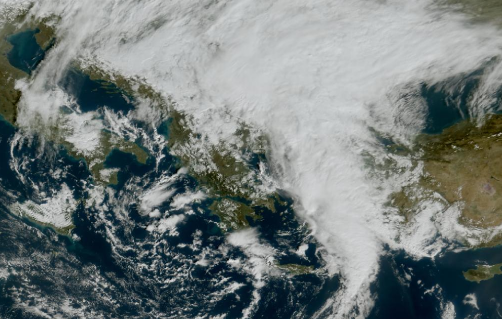 Τελευταία δορυφορική εικόνα νεφοκάλυψης