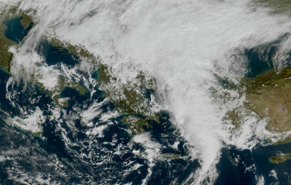 Τελευταία δορυφορική εικόνα νεφοκάλυψης