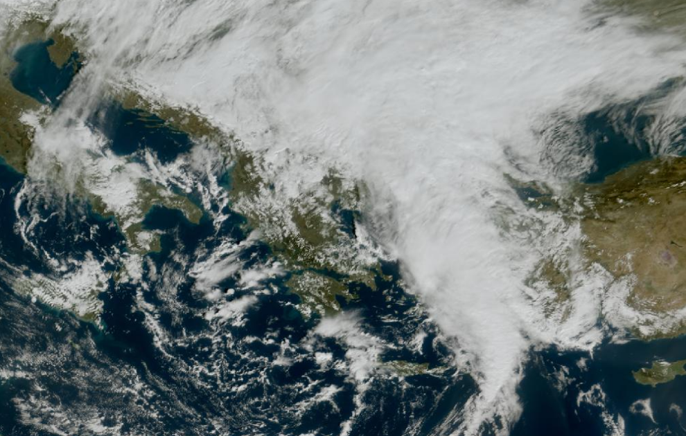 Τελευταία δορυφορική εικόνα νεφοκάλυψης