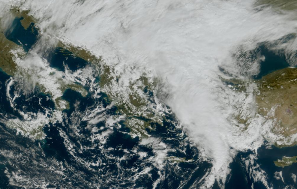 Τελευταία δορυφορική εικόνα νεφοκάλυψης