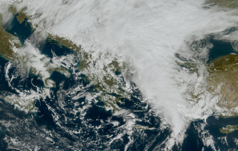 Τελευταία δορυφορική εικόνα νεφοκάλυψης