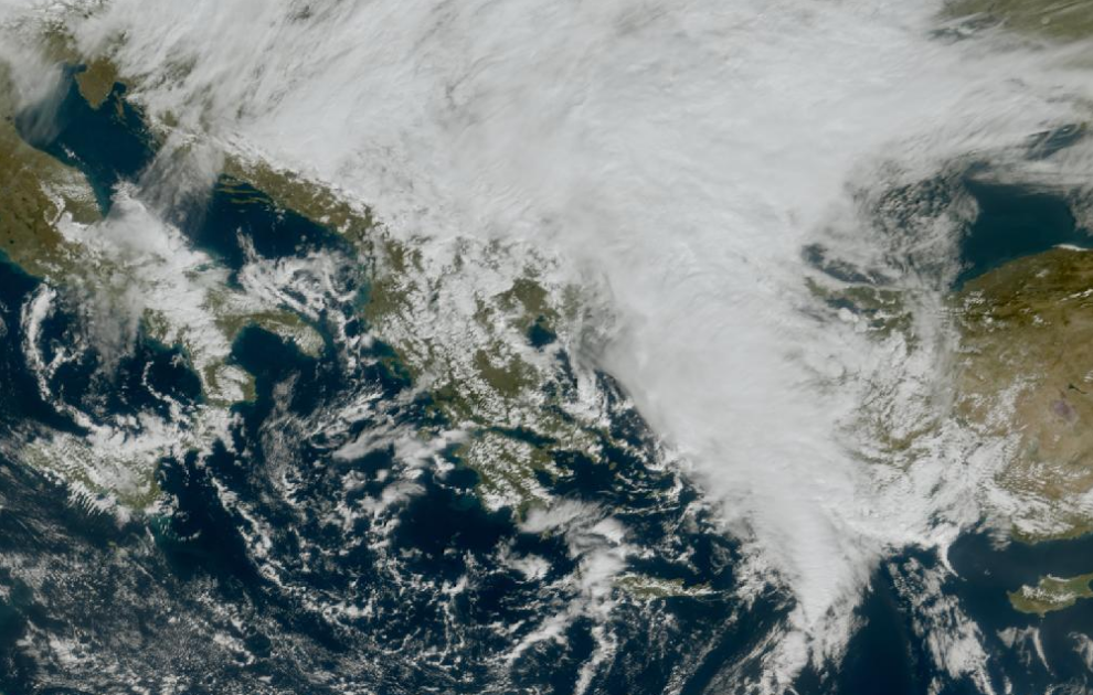 Τελευταία δορυφορική εικόνα νεφοκάλυψης