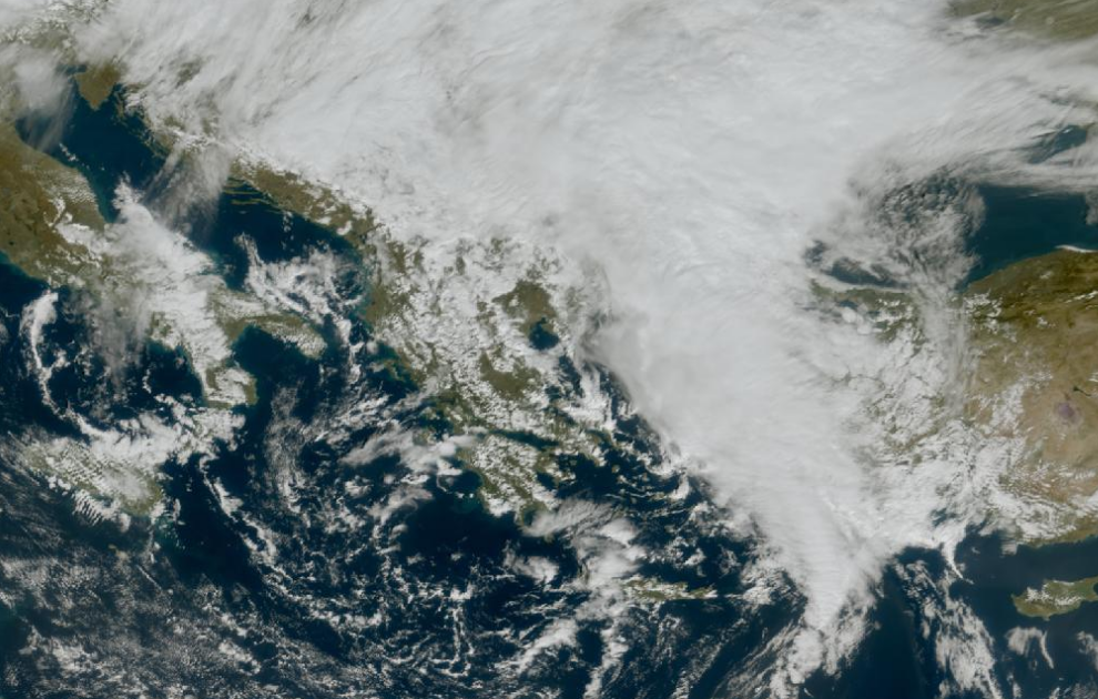 Τελευταία δορυφορική εικόνα νεφοκάλυψης