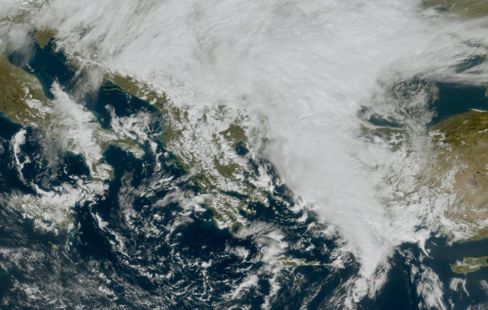 Τελευταία δορυφορική εικόνα νεφοκάλυψης