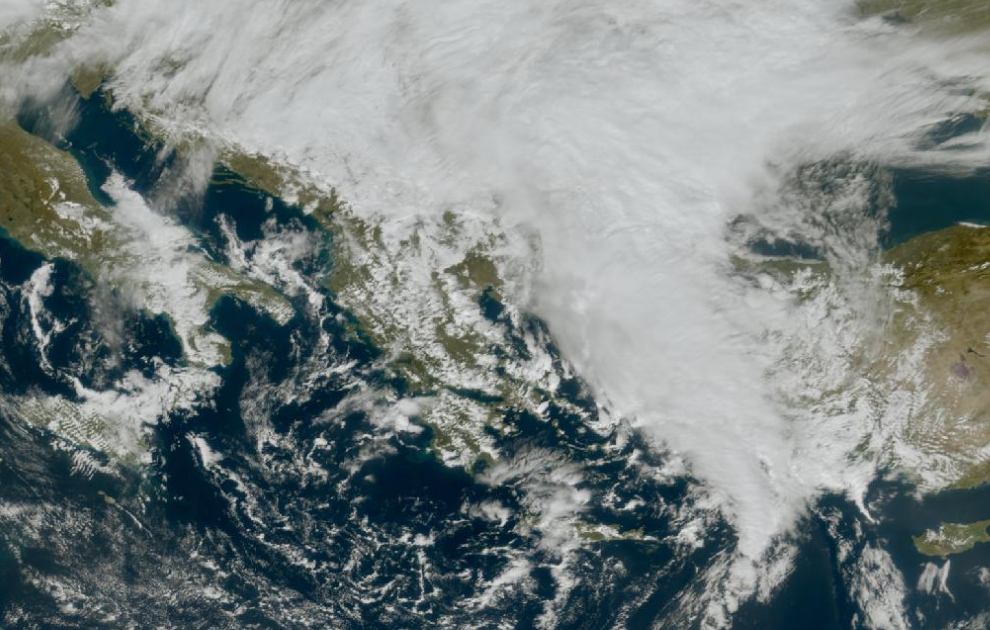 Τελευταία δορυφορική εικόνα νεφοκάλυψης