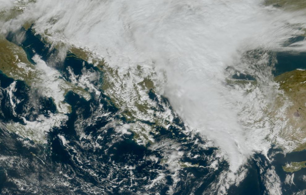 Τελευταία δορυφορική εικόνα νεφοκάλυψης