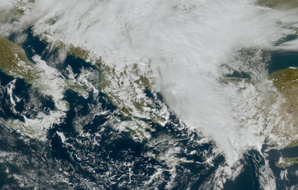 Τελευταία δορυφορική εικόνα νεφοκάλυψης