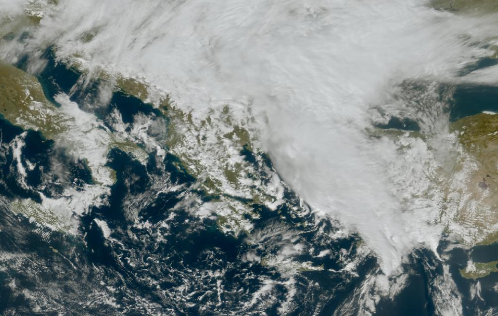 Τελευταία δορυφορική εικόνα νεφοκάλυψης