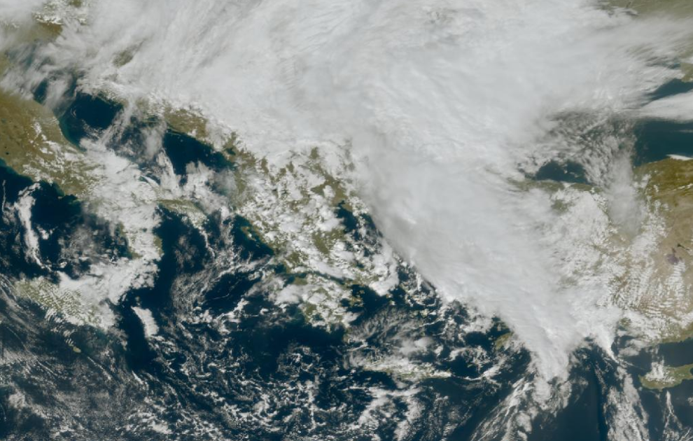 Τελευταία δορυφορική εικόνα νεφοκάλυψης