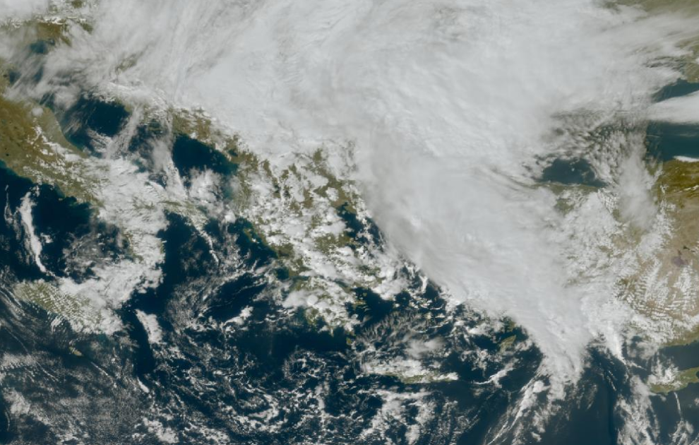 Τελευταία δορυφορική εικόνα νεφοκάλυψης