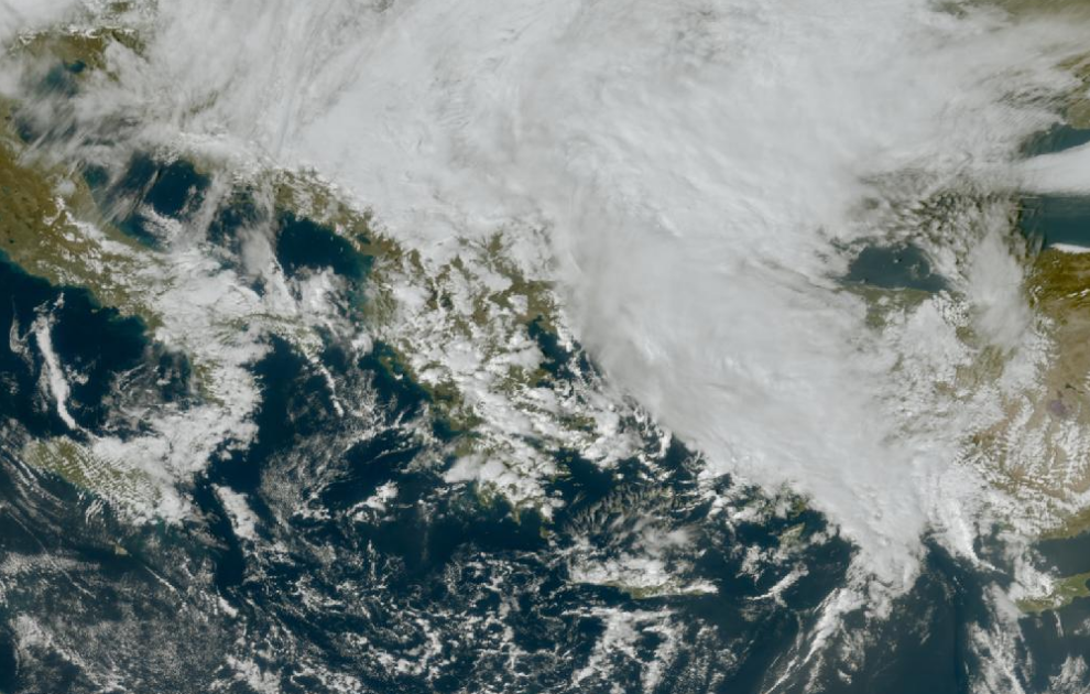 Τελευταία δορυφορική εικόνα νεφοκάλυψης