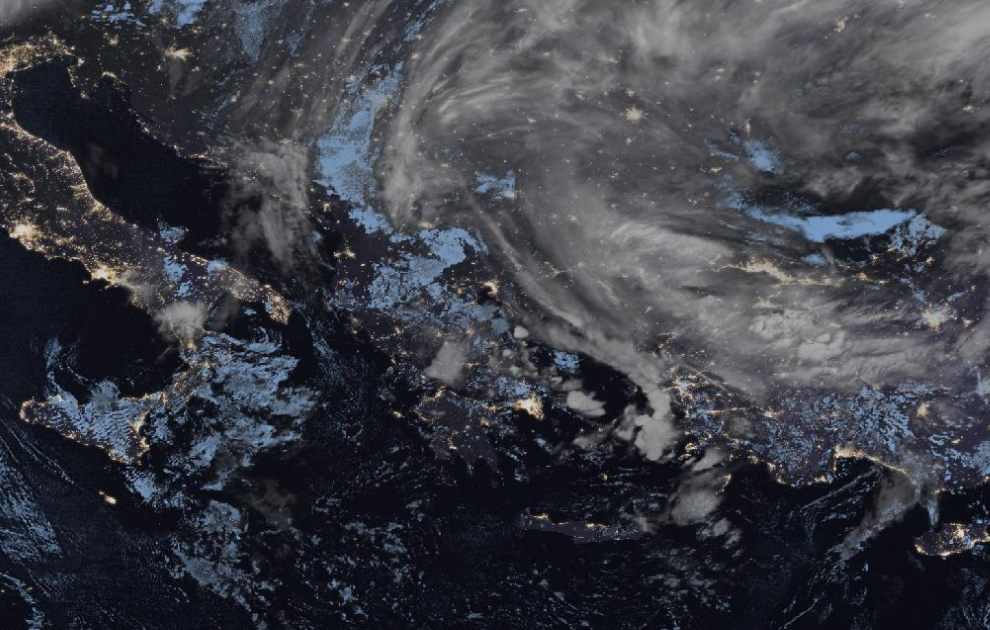 Τελευταία δορυφορική εικόνα νεφοκάλυψης