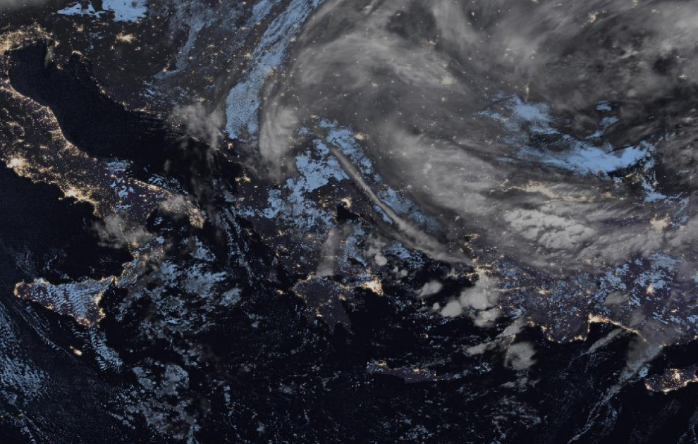 Τελευταία δορυφορική εικόνα νεφοκάλυψης