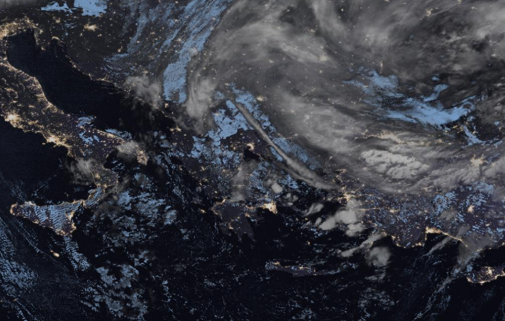 Τελευταία δορυφορική εικόνα νεφοκάλυψης