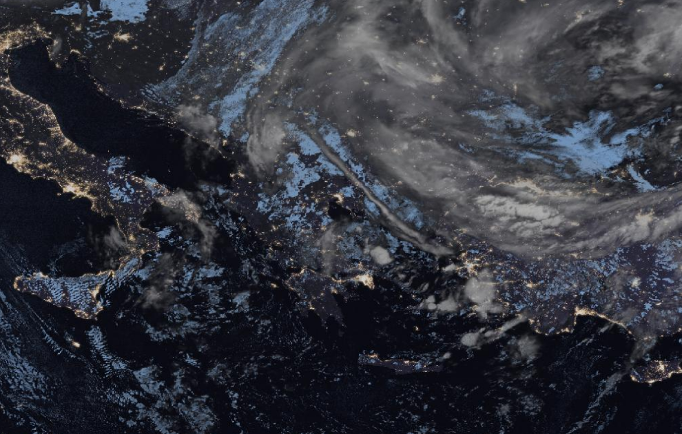 Τελευταία δορυφορική εικόνα νεφοκάλυψης