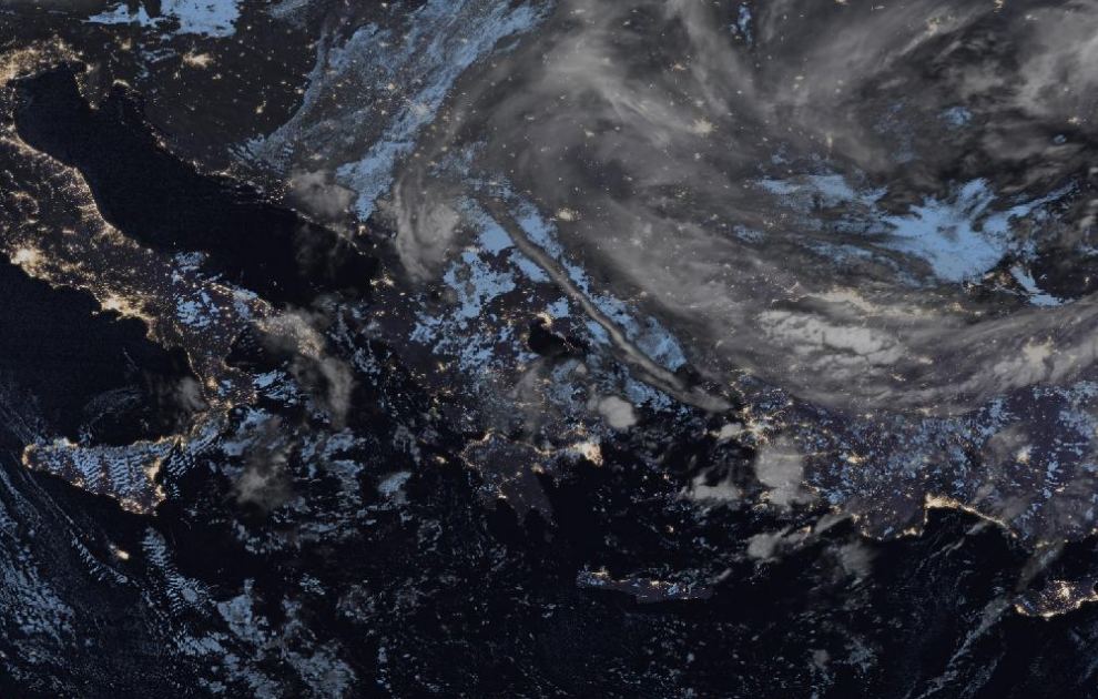 Τελευταία δορυφορική εικόνα νεφοκάλυψης