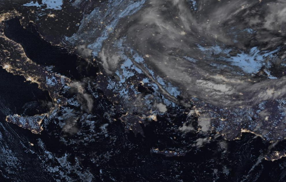 Τελευταία δορυφορική εικόνα νεφοκάλυψης