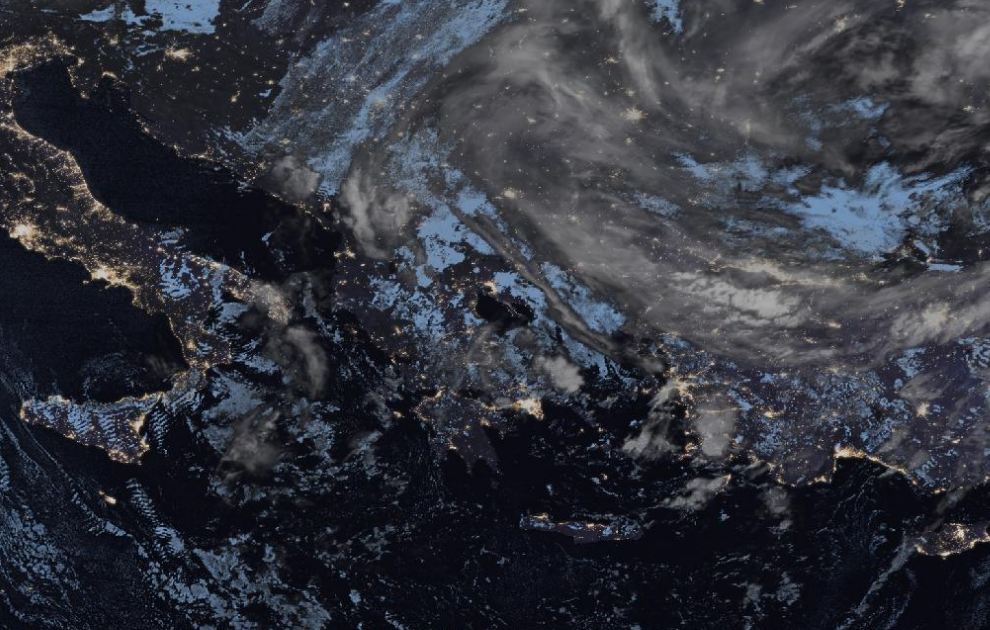 Τελευταία δορυφορική εικόνα νεφοκάλυψης