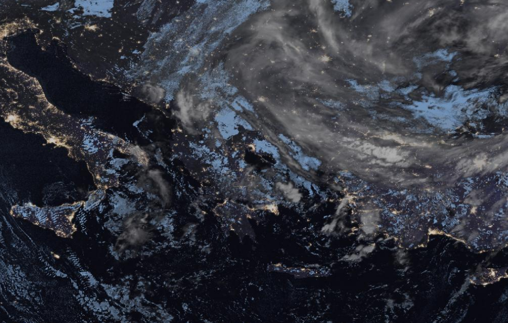 Τελευταία δορυφορική εικόνα νεφοκάλυψης