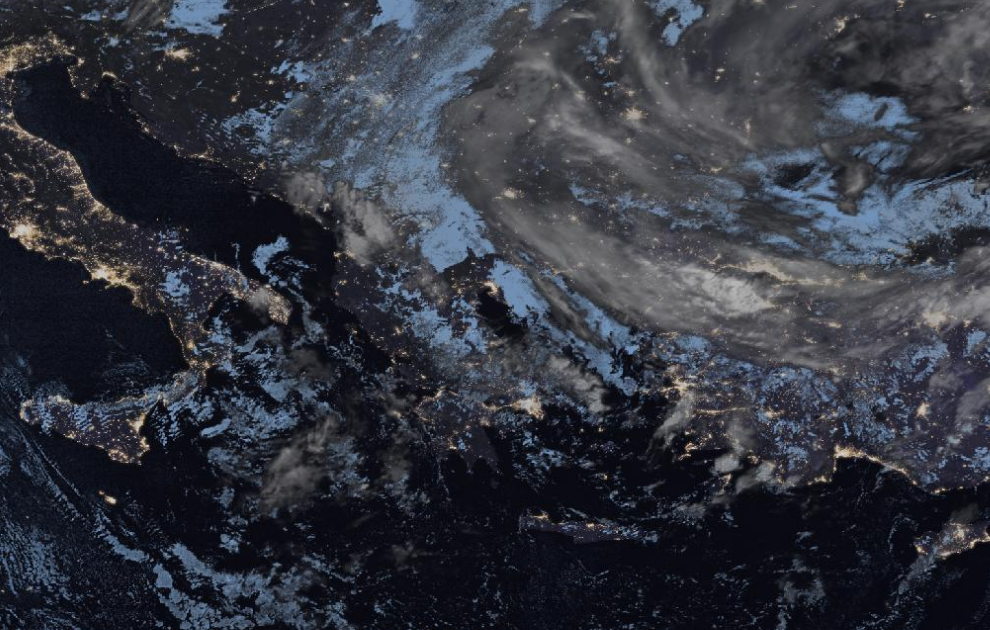 Τελευταία δορυφορική εικόνα νεφοκάλυψης