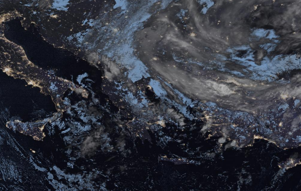 Τελευταία δορυφορική εικόνα νεφοκάλυψης