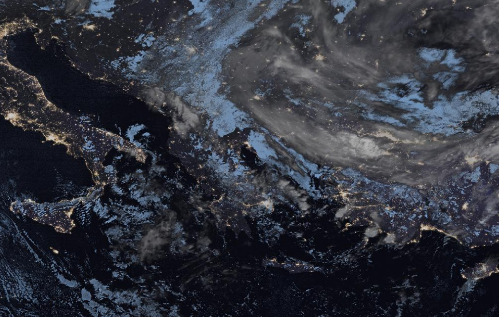 Τελευταία δορυφορική εικόνα νεφοκάλυψης