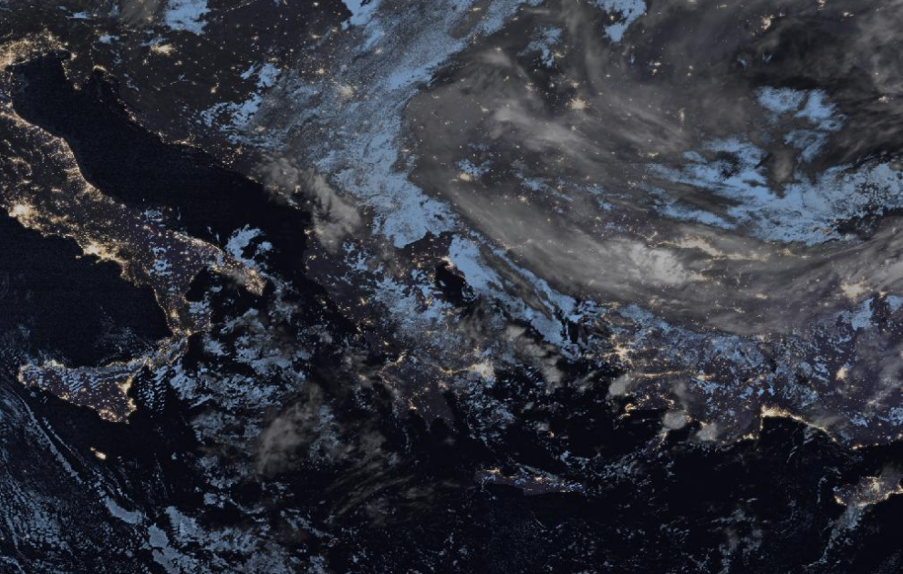 Τελευταία δορυφορική εικόνα νεφοκάλυψης